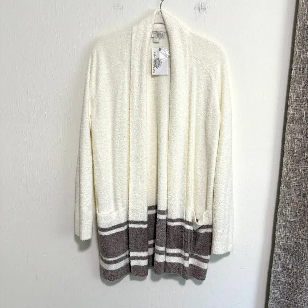 Barefoot Dreams Cozychic Lite Open Front Cardigan S Cream Cozy Lounge Neutral